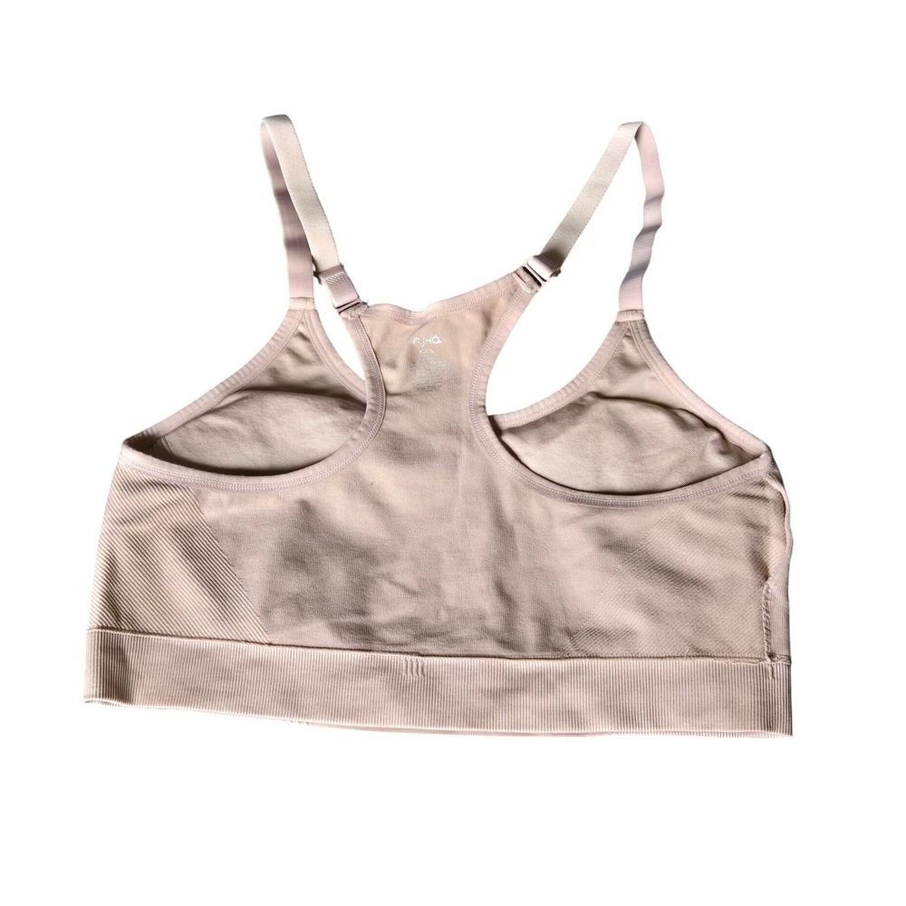 Ryka Seamless Sports Bra Xl Blush Nude Adjustable Racerback Wireless Active View 3